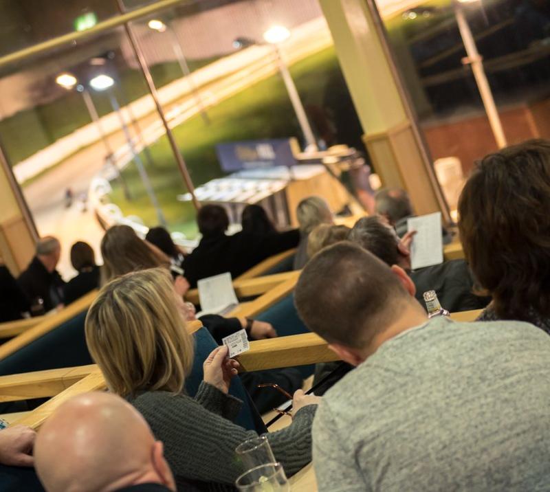 Crowds at Sunderland Greyhounds sitting inside the Trackside Restaurant.